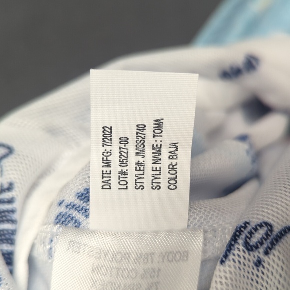 Johnnie-O Swim Trunks Men's XXL Blue Baja Toma Shorts Crawfish NWT - Picture 12 of 13